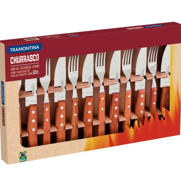 Jogo Para Churrasco 12 Peças Jumbo Garfo Faca Tramontina