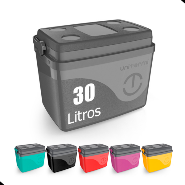 Caixa Térmica Cooler Com Alça 30 Litros Grande 45 Latas Unitermi