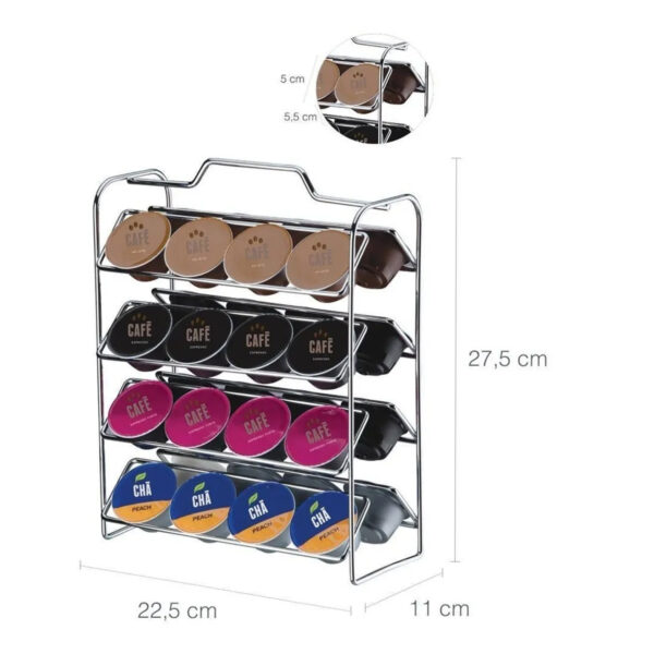 1343 Suporte 32 Cápsulas Em Aço Café Expresso Dolce Gusto