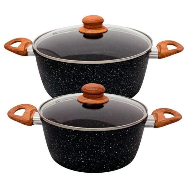 Conjunto de 5 Panelas compatível com Indução