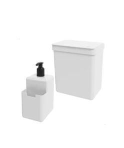 Kit Pia de Cozinha Lixeira e Dispenser Single Coza