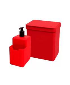 Kit Pia de Cozinha Lixeira e Dispenser Single Coza