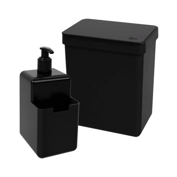 Kit Pia de Cozinha Lixeira e Dispenser Single Coza