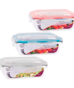 POTE DE VIDRO RETANGULAR 640ML