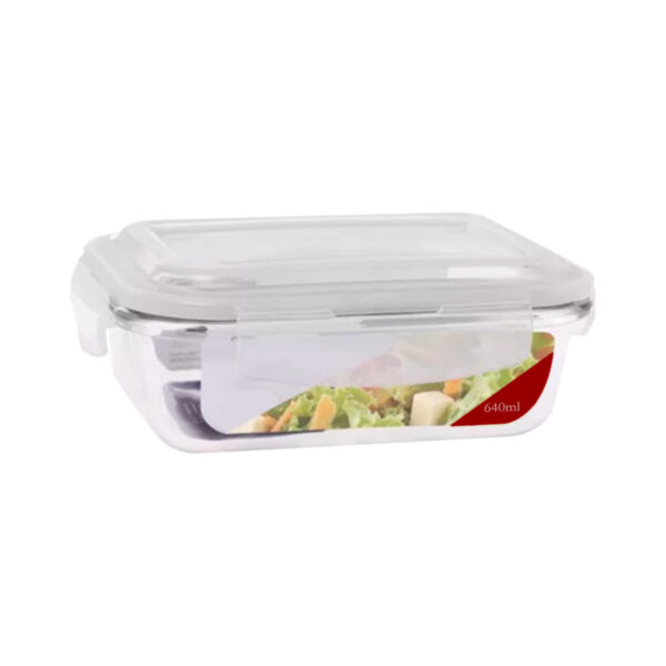 POTE DE VIDRO RETANGULAR 640ML