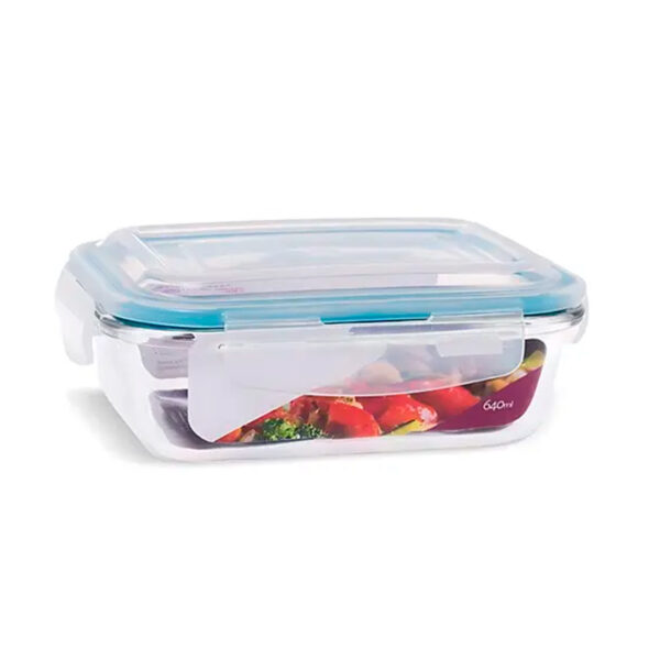 POTE DE VIDRO RETANGULAR 640ML