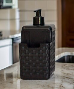 Dispenser de Detergente Preto Rattan Arqplast