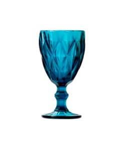 TACA DE VIDRO DIAMANTE 340ML COLORIDO