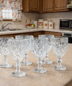 Jogo de 6 Taças de Vidro Diamante 300ml Livon