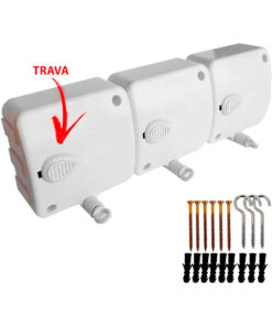Varal de Parede Retrátil Automático Modular Maxweb