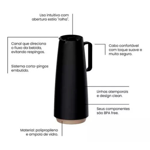 Garrafa Térmica 1L Exata Tramontina