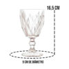 Jogo de 6 Taças de Vinho Diamond 340ml Belakaza