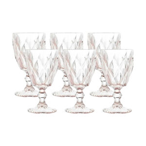Jogo Taça de Vinho Diamond 340mL BelaKaza