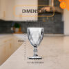Jogo de 6 Taças de Vidro Diamante 300ml Livon