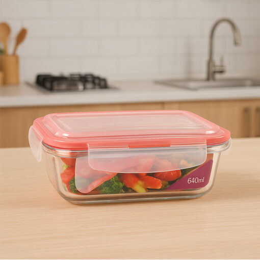 Pote de Vidro 640ml com Tampa Hermética para Alimentos