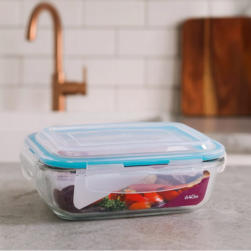 Pote de Vidro 640ml com Tampa Hermética para Alimentos