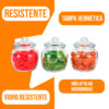 Jogo de Potes Herméticos 3 Peças Casambiente
