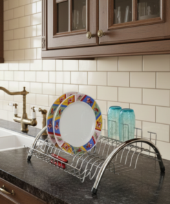 Escorredor De Louça Arco Cromado Pequeno Madefer Inox