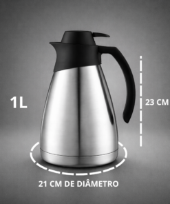 Garrafa Térmica Inox 1L para Café com Design Moderno Sanremo