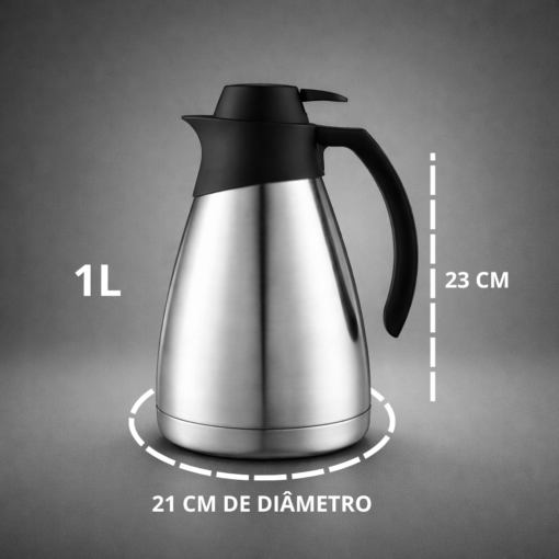 Garrafa Térmica Inox 1L para Café com Design Moderno Sanremo