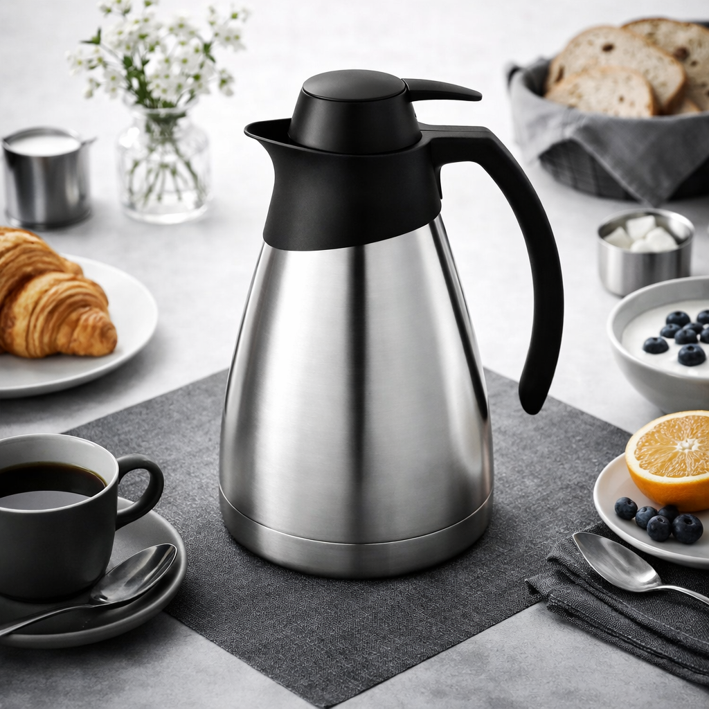 Garrafa Térmica Inox 1L para Café com Design Moderno Sanremo