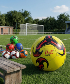 conjunto de bolas de futebol campo