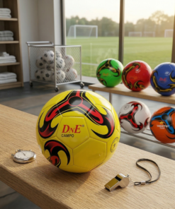 conjunto de bolas de futebol campo