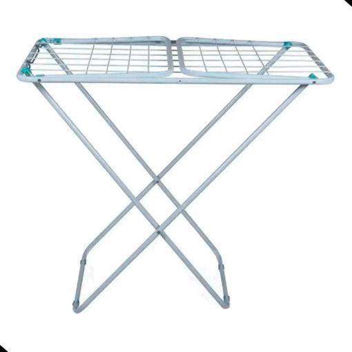 Varal De Chão Abas Slim Dobrável Retrátil Aço Reforçado Mor Branco
