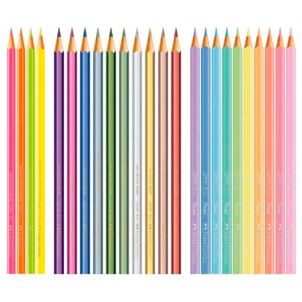 Kit Lápis de Cor Faber-Castell 24 Cores Lápis Cor