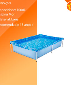 Piscina Infantil Quadrada 1000 Litros Mor