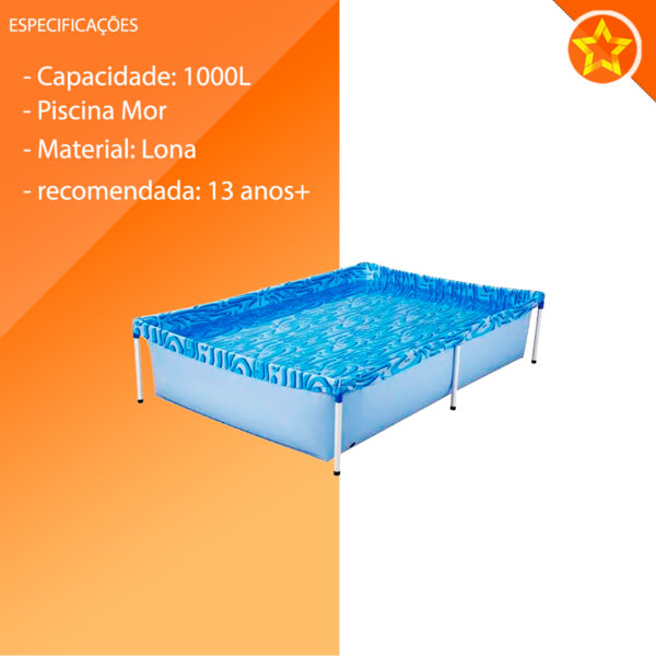 Piscina Infantil Quadrada 1000 Litros Mor