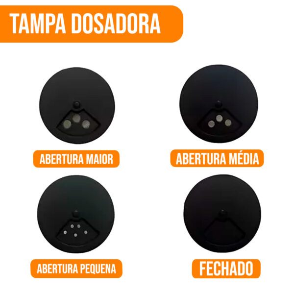 Porta Condimentos Vidro E Tampa Giratório Com 9 Potes Preto