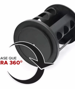 Porta Condimentos Vidro E Tampa Giratório Com 9 Potes Preto