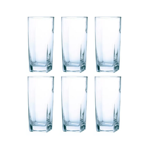 JOGO DE COPOS BALI 6 PECAS QUAD 315ML Trasparente