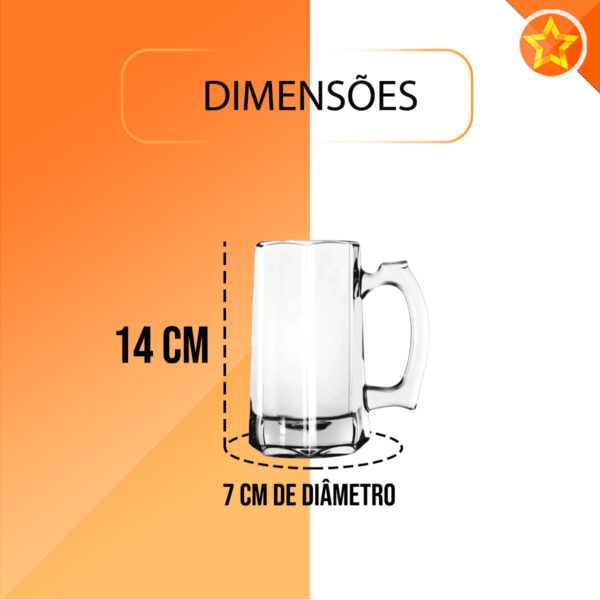 TC22424 CANECA DE VIDRO P/ CHOPP BEER