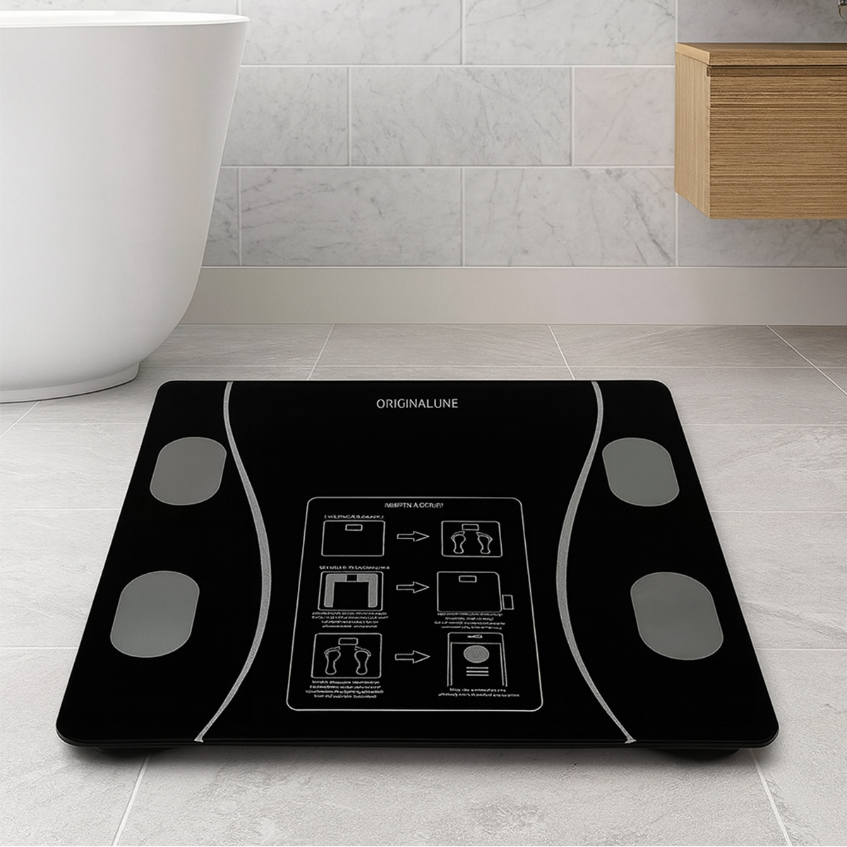 Balança de bioimpedância inteligente 140kgs