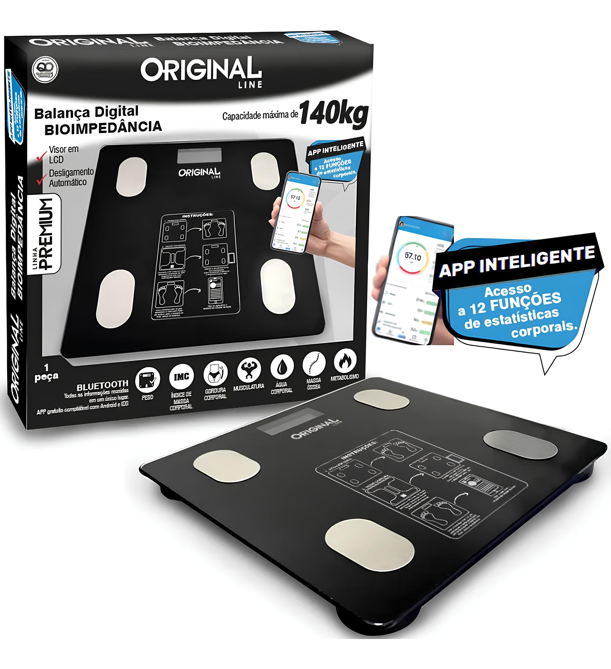 Balança de bioimpedância inteligente