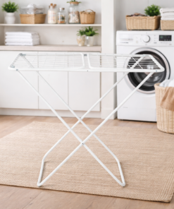 Varal de Chão Slim Mor Aço Reforçado Dobrável Branco