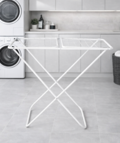 Varal de Chão Slim Mor Aço Reforçado Dobrável Branco