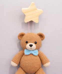 Cabide de Madeira Infantil 3 Peças Céu Noturno Mai Home