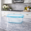 Pote de Vidro Quadrado 800ml Hermético Cozinha