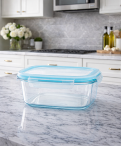 Pote de Vidro Quadrado 800ml Hermético Cozinha