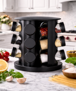 Porta Tempero Giratório Redondo 9 Potes