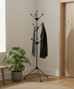 Cabideiro de Chão Mancebo para Casacos e Bolsas