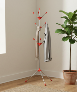 Cabideiro de Chão Mancebo para Casacos e Bolsas