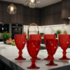 Jogo Taças Diamond 245ml Vidro Elegante 6 Peças