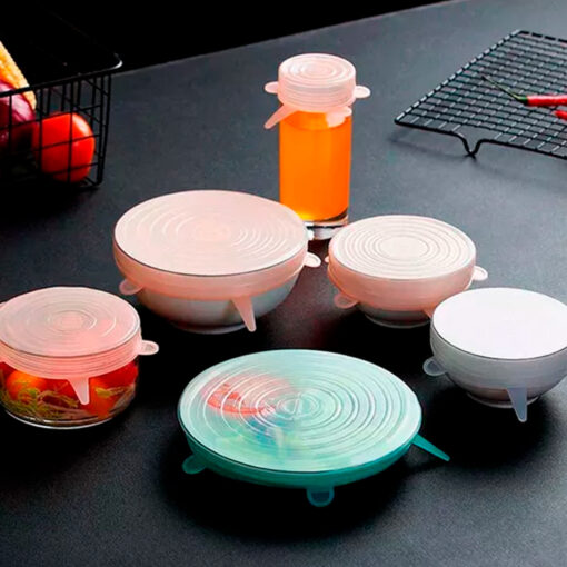 Conjunto 6 Tampas Silicone Vedação KE Home