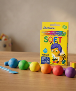 Massa de modelar Soft 90g 6 cores Acrilex