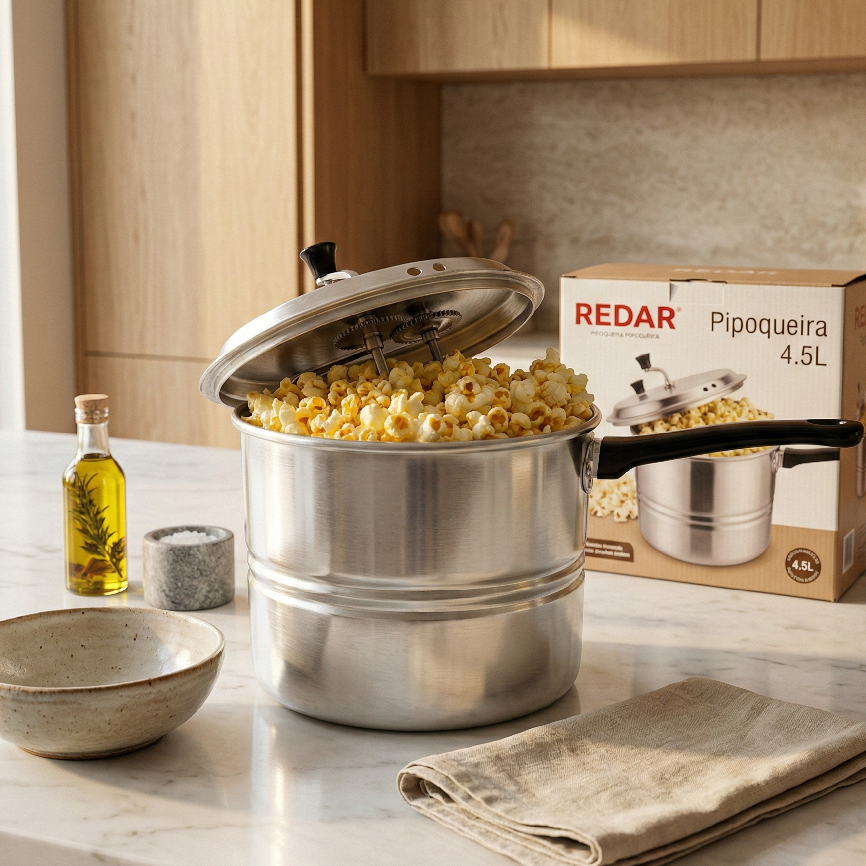 Pipoqueira de Alumínio 4.5L Redar