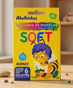 Massa de modelar Soft 90g 6 cores Acrilex